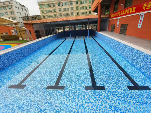 临泽学校钢结构拼装游泳池防水胶膜泳池项目